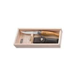 COUTEAU OPINEL PLUMIER EFFILÉ INOX OLIVIER