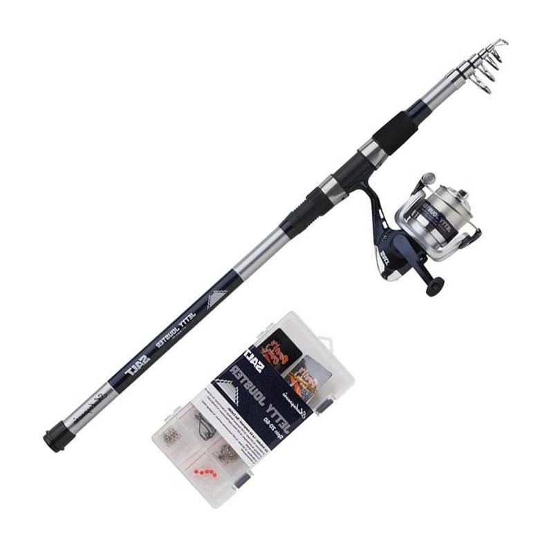 ENSEMBLE TÉLESCOPIQUE SHAKESPEARE SALT JETTY JOUSTER COMBO SET 3 ENSEMBLE TÉLESCOPIQUE SHAKESPEARE SALT JETTY JOUSTER COMBO SET