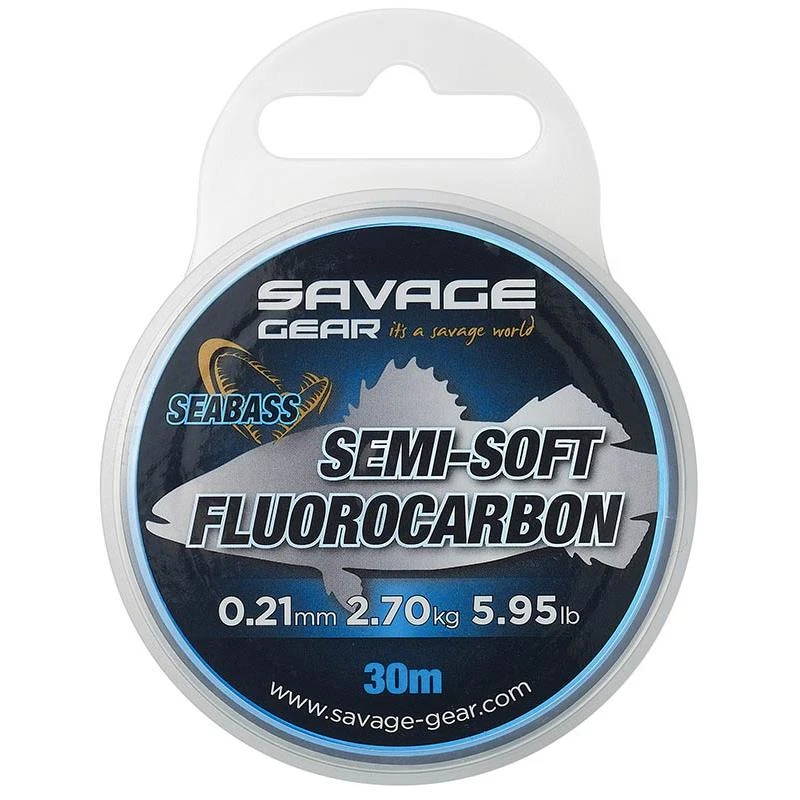 FLUOROCARBONE SAVAGE GEAR LEADER SEMI-SOFT SEABASS - 30M 3 FLUOROCARBONE SAVAGE GEAR LEADER SEMI-SOFT SEABASS - 30M